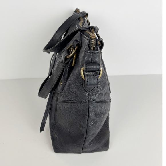 Frye Ari Leather Satchel Bag Black - Picture 3 of 11